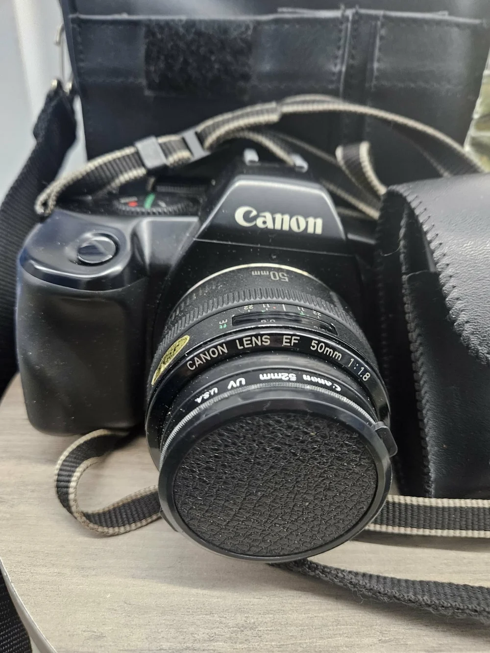 Canon SLR Film Camera Kit in Black with Lens and Case
